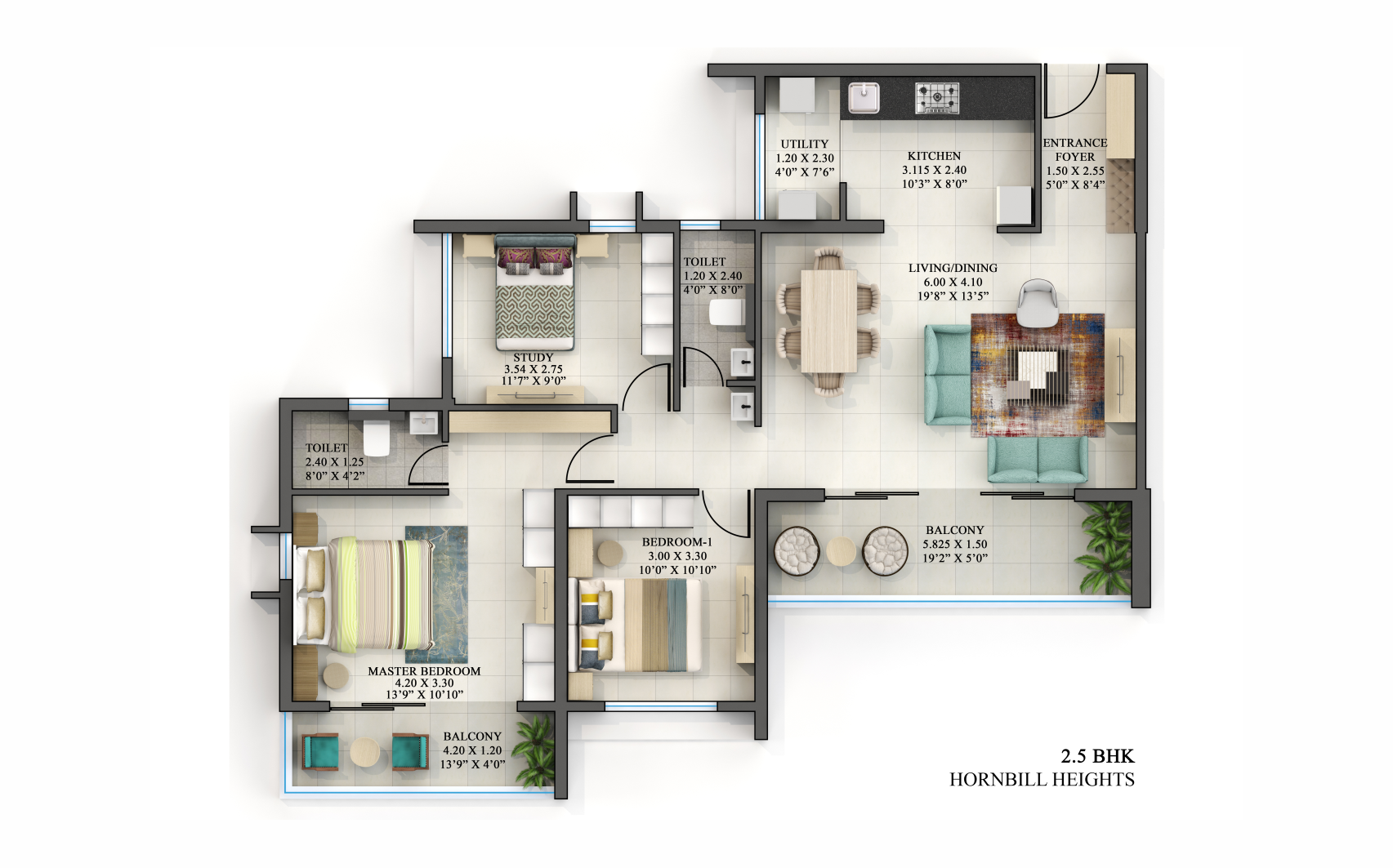 Riverview City Hornbill Heights Floor Plan